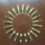 100 Sets Hanging Picture Painting Mirror Hooks Hangers with Screws Photo Frame Hook Sawtooth Hardware (Golden)