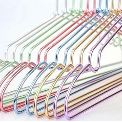 Golden Pink Aluminum Alloy Hanger for Clothes Strong Metal Shirts Dress Sun Top Hanger 20 Pieces/Lot,Blue