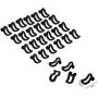 KINMINGZHU 30pc Stable Hanger Connector Cascading Clothes Rack Hook Chest Space-Saving Attachment Huggable Style Hangers (Black)