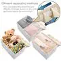 Prandom Large Stackable Storage Bins with Lids Fabric Decorative Storage Boxes Cubes Organizer Containers Baskets with Cover Handles Divider for Bedroom Closet Living Room 17.3x11.8x9.8 Inch 3 Pack