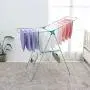 Pastel AJ12 Stainless Steel Clothes Drying Rack + Clothespins (10EA) Gullwing Space-Saving Laundry Rack with Shoes Hanger, Foldable/Easy Storage Laundry for Indoor and Outdoor Use (Made in Korea)