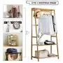 Ufine Bamboo Clothing Garment Rack Heavy Duty Coat Hanging Rack with 6 Hooks, 3 Tier Storage Shelves for Clothes Shoes Hats, in Entryway, Bedroom, Living Room, Guest Room, Apartment and Dorm Ufine Bamboo Clothing Garment Rack Heavy Duty Coat Hanging Rack with 6 Hooks, 3 Tier Storage Shelves for Clothes Shoes Hats, in Entryway, Bedroom, Living Room, Guest Room, Apartment and Dorm
