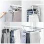 5PC Random Color Newest Arrival 5 in 1 Pant Rack Shelves Stainless Steel Clothes Hangers Multi-Functional Wardrobe Magic Hanger Decoration