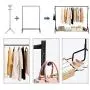 Cocoarm Heavy Duty Rolling Garment Rack, Single Metal Clothes Rack with Bag Hook and Lower Storage Shelf for Boxes Shoes Boots, Clothes Hanger Rack for Bedroom 70.9x19.7x57.5 inches Capacity 220lbs Cocoarm Heavy Duty Rolling Garment Rack, Single Metal Clothes Rack with Bag Hook and Lower Storage Shelf for Boxes Shoes Boots, Clothes Hanger Rack for Bedroom 70.9x19.7x57.5 inches Capacity 220lbs