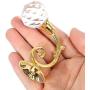 Clear Crystal Curtain Holdback Wall Mounted Tieback Hooks Tassel Clothes Hat Towel Coat Hanger Holder