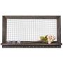 Aviat Jewelry Storage Rack Rustic Brown Organizer Wooden Earrings Necklaces Display Case Wall Mounted Holder [Ship from USA Directly] (Brown)