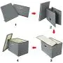 Zonyon Large Storage Box, 17.7’’ Sturdy Collapsible Fabric Storage Bin Container Bakset Home Cube Organizer with Removable Lid for Bedroom,Closet,Shelves,Office,Grey,2 Packs Zonyon Large Storage Box, 17.7’’ Sturdy Collapsible Fabric Storage Bin Container Bakset Home Cube Organizer with Removable Lid for Bedroom,Closet,Shelves,Office,Grey,2 Packs