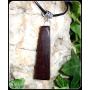 Triangular Necklace Pendant handcrafted from Snakewood with Tibetan Silver hanger