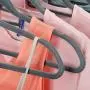 Iddefee Clothes Hanger Pack of 50 Non-Slip Gray Plastic Hangers Space Saving for Bedroom Closet Organizer Pants Hangers (Color : Gray, Size : 4523.50.5cm)