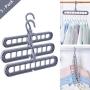 WXR Magic Hangers Space Saving Clothes HangersSmart Closet Space Saver 3 Pack Sturdy Plastic Coat Hanger for Heavy ClothesOrganizer for Closet Wardrobe System (Gray) WXR Magic Hangers Space Saving Clothes HangersSmart Closet Space Saver 3 Pack Sturdy Plastic Coat Hanger for Heavy ClothesOrganizer for Closet Wardrobe System (Gray)