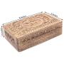 KayJayStyles Hand Carved Pentagram Wooden Storage Boxes (Large, Star)