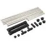 Single Heavy Duty Rail Adjustable Portable Clothes Hanger Rolling Garment Rack - Black