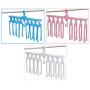 Decdeal Portable Folding Clothes Hangers Multifunctional Set Wardrobe Clothing Coat Foldable Clothes Drying Rack Plastic Hanger for Traveling Business Trip