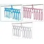 Decdeal Portable Folding Clothes Hangers Multifunctional Set Wardrobe Clothing Coat Foldable Clothes Drying Rack Plastic Hanger for Traveling Business Trip Decdeal Portable Folding Clothes Hangers Multifunctional Set Wardrobe Clothing Coat Foldable Clothes Drying Rack Plastic Hanger for Traveling Business Trip