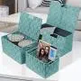 Sorbus Storage Boxes Woven Basket Bin Container Tote Cube Organizer Set Stackable Storage Basket Woven Strap Shelf Organizer Built-in Carry Handles (Lid Bins - 3 Pack, Aqua) Sorbus Storage Boxes Woven Basket Bin Container Tote Cube Organizer Set Stackable Storage Basket Woven Strap Shelf Organizer Built-in Carry Handles (Lid Bins - 3 Pack, Aqua)