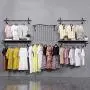 ZHHL Wall-Mounted Coat Racks,Clothes Stand Iron Art Hangers Retro Wall Industrial Style Display Shelf Hanger Multifunctional Side Hanging Stable and Durable (Color : 100cm)