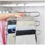 5 Layers S Shape Multifunctional Clothes Hangers Pants Storage Hangers Cloth Rack Multilayer Storage Cloth Hanger 5PC