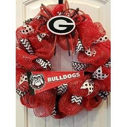 Georgia Bulldog Wreath Red Deco Mesh - FREE SHIPPING - WREATH HANGER INCLUDED