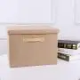 TheWarmHome Beige Decorative Storage Boxes with Lid Memory Boxes Organizer Bins with Lids/Baskets for Gifts Empty,15.7×11.5×11.5 Inch