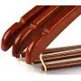 Nature Smile Contoured Wooden Hangers Sturdy Wood Suit Coat Hangers with Locking Bar Chrome Hook Pack of 5 (Cherry) Nature Smile Contoured Wooden Hangers Sturdy Wood Suit Coat Hangers with Locking Bar Chrome Hook Pack of 5 (Cherry)