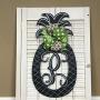 Pineapple Monogram Door Hanger Summer Pineapple Decor Monogram Pineapple Welcome Decor Pineapple Door Hanger Monogram Wedding Gift Double Door Hangers Mothers Day Gift Birthday Welcome Wreath