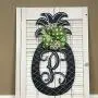 Pineapple Monogram Door Hanger Summer Pineapple Decor Monogram Pineapple Welcome Decor Pineapple Door Hanger Monogram Wedding Gift Double Door Hangers Mothers Day Gift Birthday Welcome Wreath