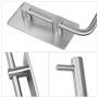 HOMEIDEAS Self Adhesive Toilet Paper Roll Holder brushed nickel Stick On Sticky Tissue Roll Hanger SUS304 Stainless Steel Bathroom Towel Dispenser