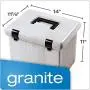 Pendaflex Portable File Box, 11"H x 14" W x 11 1/8" D, Granite (41747) Pendaflex Portable File Box, 11"H x 14" W x 11 1/8" D, Granite (41747)
