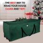 Primode Rolling Tree Storage Bag, Fits Up to 9 ft. Disassembled Holiday Tree, 25" Height X 20" Wide X 60" Long, Extra Large Heavy Duty Storage Container with Wheels and Handles (Green)