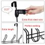 Mebbay 2 Pack Over The Door Hook Rack, Door Mounted Heavy Duty Organizer Hooks, Over Door Hanger for Clothes, Coats, Towels, Hats or Handbags - 5 Dual Hooks, Black
