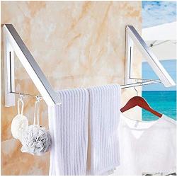 Folding Clothes Hanger Foldable Multifunction Wall Mounted Clothes Rail Drying Rack (Random Color)