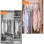 Clothes Folding Travel Hangers, Sundell 8 in 1 Foldable Home Camping Hangers Non-Slip Multi-Function Folding Magical Suit Space Saving Clothes Hangers 360 Degree Swivel Hook Durable Hangers (White)