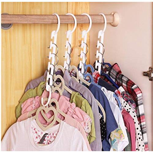 10pcs 3D Space Saving Hanger Magic Clothes Hanger with Hook Closet Organizer Home Tool