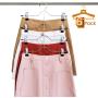 Niclogi Skirt Hangers 4 Tiers Pants Hangers Space Saving Hangers with Clips,6 Pack Non Slip Multi Slack Hanger Closet Organizer for Skirt, Pants, Slack, Trouser, Jeans, Towels