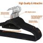 ZENY Premium Velvet Suit Hangers 100 Pack Non Slip Black Clothes Hanger Hook 360 Swivel Ultra Thin