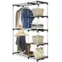 Portable Closet Organizer Storage Rail Rack Clothes Hanger Garment Shelf Home Portable Closet Organizer Storage Rail Rack Clothes Hanger Garment Shelf Home