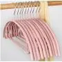 42cm 10 pcs Random Color Plastic Skid-Resistant Clothes Hangers for Adult PVC Coating Clothing Hangers with Stainless Steel Hook Dry Wet