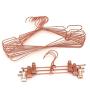Koobay Top 17" Rose Copper Gold Shiny Steel Wire Clothes Hanger Non Slip Shoulders for Shirts,Coat,Slacks Storage & Display (10)
