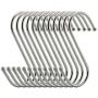 RuiLing Premium S Hooks - S Shaped hook - Heavy Duty Stainless Steel Hanger Hooks - Ideal for hanging pots and pans, plants, utensils, towels etc. Size Medium Set of 20