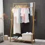 DTTXTD Simple Clothes Coat Rack Hanger Bedroom Hanger Living Room Children Storage Rack, Wood Color, c
