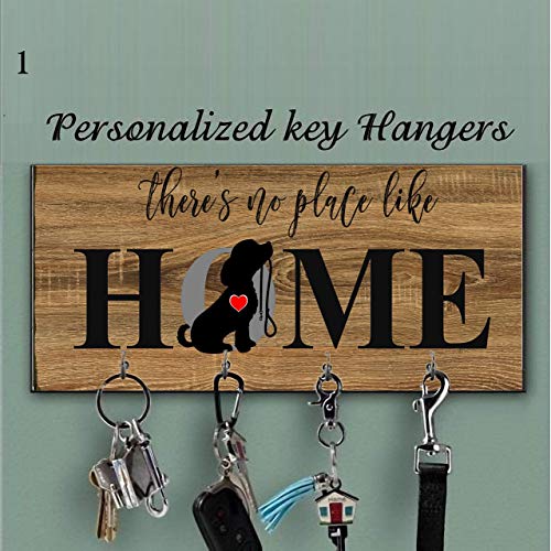 Personalized key holder and Dog Leash hanger for wall, Dog lovers Key Hanger, Housewarming Gift, Dog lovers Gift, Wall Key Rack,Housewarming Gift, Dog Leash Hook, HOME Pet Decor, Personalized Sign