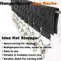 HangerSpace Cap Organizer Hanger, 10 Clips Baseball Cap Holder Portable Travel Clothes Hanger Hat Rack with Mini Front Door Hanger