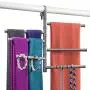 Lynk Hanging Pivoting Scarf Rack and Accessory Holder - Closet Hanger Organizer Rack - Platinum Lynk Hanging Pivoting Scarf Rack and Accessory Holder - Closet Hanger Organizer Rack - Platinum