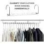 STAR-FLY Magic Hangers, Space Saving Hangers Magical Clothing Hanger with Hook Stainless Steel Wonder Closet Organizer (10-Pack)