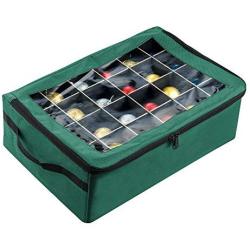 Tiny Tim Totes 83-DT5575 Premium | 48 Christmas Ornament Organizer Storage Boxes | Green, Case