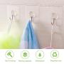 Adhesive Hooks, 16 Pack Adhesive Wall Hooks Clear Heavy Duty Hooks (7.2cm x 7.2cm) for Kitchen Bathroom Door Ceiling Hanger 22 Pound/10 KG by AUSTOR