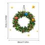 Artificial Christmas Wreath with Pine Cones, Christmas Wreath Garland Ornaments for Garland Entrance Hanger Christmas Decoration, 30/ 45Cm