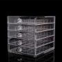 CUTICATE Transparent Jewelry Storage Organizer Container Acrylic Boxes with 100 Grids for Sorting Earrings, Rings, Beads and Other Mini Goods