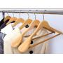 JS HANGER Suit Hanger Wide Shoulder Wooden Coat Hanger with Non Slip Pants Hanger - Natural, Set of 6 JS HANGER Suit Hanger Wide Shoulder Wooden Coat Hanger with Non Slip Pants Hanger - Natural, Set of 6