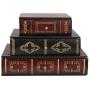 Art Retro Book Shape Storage Drawers Boxes Craft Table Decoration Jewelry Boxes 3 Drawers Makeup Cosmetics Organizer